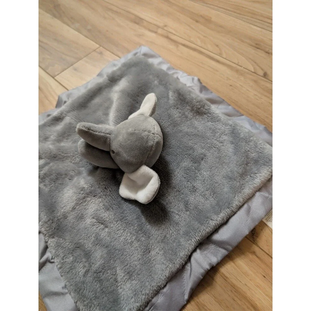 Carter's Just One You Gray Elephant Lovey Satin Trim Security Blanket EUC 2024